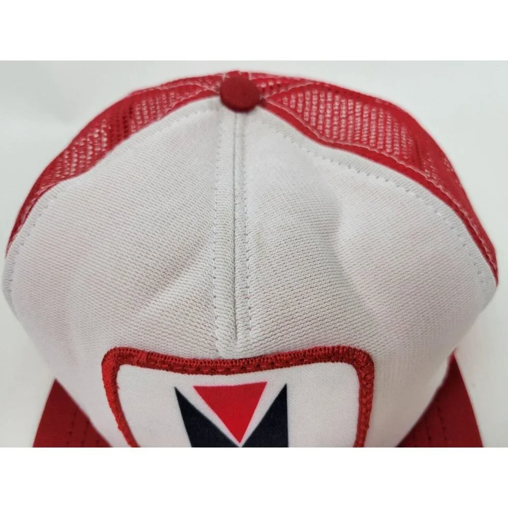 Vintage McKay Empire Plow Company Red White Mesh Snapback Trucker Hat‎ RCC USA